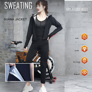 Nhà Ngoài Trời Tắm Hơi Mồ Hôi Áo Sơ Mi Áo Khoác Trùm Đầu Biểu Tượng Tùy Chỉnh Tập Luyện Chất Lượng Tốt Cách Nhanh Nhất Để Giảm Cân Trọng Lượng Phù Hợp Với Cho Phụ Nữ - Product Image 3