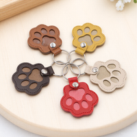 Porte-clés Patte de Chat Mignonne en Cuir PU, Support Photo Léger pour Animaux, Motif Animal en Alliage, Idéal pour Cadeaux d'Anniversaire