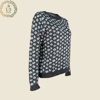 KD – pull tricoté à la main pour femme, pull-over en Mohair moderne et à la mode