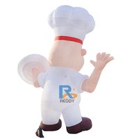 Décoration de modèle de publicité de promotion de pizza de chef de dessin animé gonflable de haute qualité pour l'extérieur