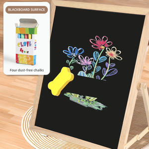 Lavagna Artistica 3-in-1 da Tavolo in Legno, Miglior Regalo di Compleanno per Bambini, Cavalletto con Lettere e Numeri Magnetici - Product Image 3