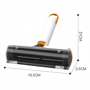 Lint <b>Roller</b> For Pet Hair Removal 19.5Cm Length With Handle For Dogs And Cats Black And Orange Series Plastic Material - Product Image 1