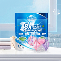 Lessive pour vêtements 4-en-1, longue durée, séchage rapide, anti-boulochage, écologique, jetable, faible mousse, action rapide, lavage en machine
