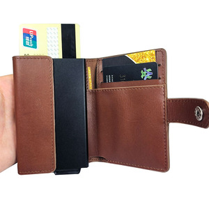 Produci <span class=keywords><strong>portafoglio</strong></span> in alluminio sottile da <span class=keywords><strong>uomo</strong></span> Vintage personalizzato RFID blocco carta HolderCoin tascabile <span class=keywords><strong>a</strong></span> <span class=keywords><strong>scatto</strong></span> <span class=keywords><strong>portafoglio</strong></span> <span class=keywords><strong>a</strong></span> tre volte - Product Image 3
