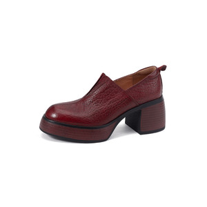 <span class=keywords><strong>Mocassini</strong></span> Casual Cialisa Autunno 2025, Scarpe da <span class=keywords><strong>Donna</strong></span> in Vera Pelle di Alta Qualità, Vintage <span class=keywords><strong>con</strong></span> Punta Rotonda, Slip-On <span class=keywords><strong>con</strong></span> <span class=keywords><strong>Tacco</strong></span> Alto e Grosso - Product Image 5