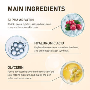Sérum Visage de Marque Privée <span class=keywords><strong>Alpha</strong></span> Arbutine <span class=keywords><strong>2</strong></span> % Acide Hyaluronique <span class=keywords><strong>HA</strong></span> Biologique Éclaircissant Anti-Taches Brunes et Anti-Rides - Product Image 5