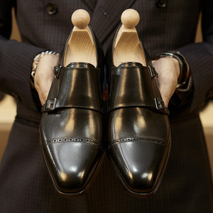 Chaussures Munk de Haute Qualité à Lacets, Bout Pointu, Antidérapantes, Respirantes, Légères, Motif Patchwork, Décontractées et Habillées pour Hommes - Product Image 2