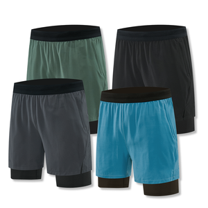 Pantaloncini da Allenamento in Spandex e Poliestere per <span class=keywords><strong>Uomo</strong></span>, Shorts da Palestra <span class=keywords><strong>con</strong></span> <span class=keywords><strong>Tasche</strong></span> in Mesh - Product Image 4