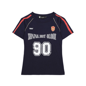 T-shirt de <span class=keywords><strong>football</strong></span> unisexe personnalisé de haute qualité en gros, design numérique de lettres, polyester/coton, manches courtes, séchage rapide - Product Image 1