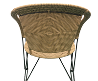 Chaise en rotin en forme de U Chaise empilable Patio à cadre métallique pour balcon extérieur Patio Bistro