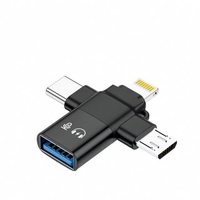 Adaptateur USB Type-C vers USB 3.0 3-en-1 pour téléphone portable et ordinateur portable avec convertisseur de charge en alliage