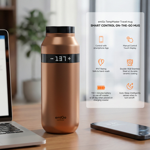 Taza de Viaje Inteligente EmiGo Premium de Lujo con Control de Temperatura, 475 ml, Recargable, Aislada y Térmica para Café - Product Image 5