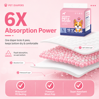 Lingettes jetables personnalisées pour chiens mâles, anti-fuites, très absorbantes, respirantes, en coton, pour l'incontinence des chiens seniors