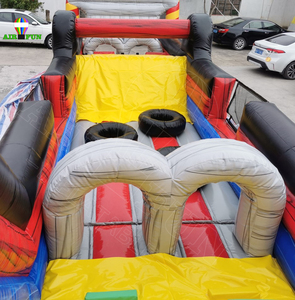 Kommerzieller aufblasbarer rotierender Hindernis parcours Outdoor Kids Race Sportspiel Großer Combo 5k Hindernis parcours mit Rutsche für Erwachsene - Product Image 5