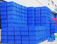 Boîte en plastique recyclable solide de chiffre d'affaires de caisse de fruits et légumes de style pour le déplacement commode