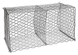 Caisse <span class=keywords><strong>gabion</strong></span> hexagonale, en treillis métallique galvanisé / recouvert de PVC à double torsion, pour la protection des berges fluviales et le contrôle de l'érosion - Product Image 3