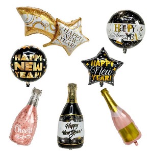 Globo de Papel de Aluminio de 18 Pulgadas para Año Nuevo, Decoración Festiva, Suministros para Globos, Artículos Decorativos para Fiestas de Navidad y Año Nuevo - Product Image 4