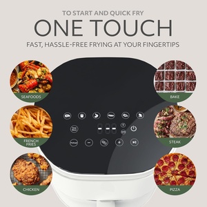 Electric Smart Digital Control LCD Display Glass Air Fryer with French Style Household Use Round Toaster Oven - Product Image 3