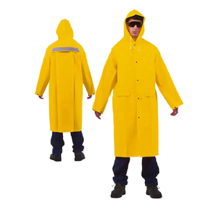 Alta Qualidade XL Amarelo PVC Poliéster Rain Jacket Clássico Impermeável Impresso para Poncho <span class=keywords><strong>Raincoat</strong></span> Single-Person para Caminhadas Personalizado - Product Image 4
