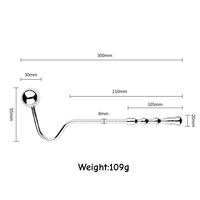 Masseur manuel écologique 100 % étanche en acier inoxydable en forme de boule, baguette de massage G-spot, plug anal, bâton de masturbation, jouet sexuel