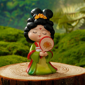 Figurines en résine Yu Mo Tang Palace Night Dream, poupées Hanfu, décoration de bureau, ornement de voiture, cadeau pour filles - Product Image 3