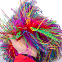 Plumes d'autruche de bonne qualité, vente en gros, couleur mixte, accessoires pour vêtements, décoratifs, bonne qualité, 4 plis