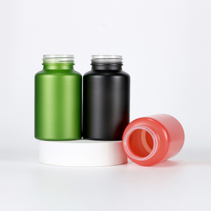 Botella de Plástico PET Esmerilado de 100ml, 120ml, 150ml, 200ml con Tapa Metálica Dorada/Plateada, Envase para Vitaminas y Medicamentos, Logotipo Personalizado - Product Image 1