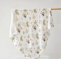 Couverture d'emmaillotage pour bébé en mousseline 100% coton à 6 couches, impression numérique, réversible, couverture de bain, couverture pour tout-petit