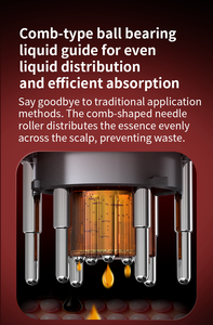 Cepillo Eléctrico para Masaje del Cuero Cabelludo con Luz LED Roja, Dispositivo Anticaída y Crecimiento del Cabello con Aplicador de Aceite - Product Image 6