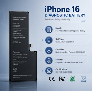 Batería de Repuesto OEM para iPhone 16 15 14 13 12, Capacidad Regular, Grado A, Certificación CE FCC, Baterías de Litio de Cobalto Puro - Product Image 3