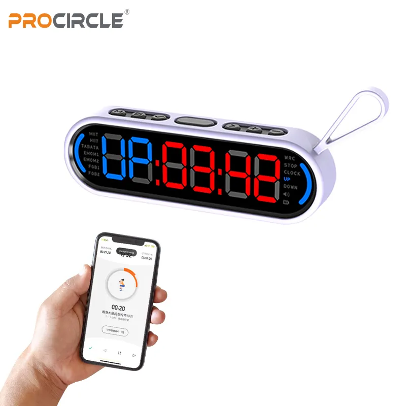 LED digital countdown wall clock fitness timer stopwatch