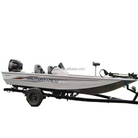 Petit bateau de pêche basse à console centrale/centrale en aluminium de 12 pieds à vendre