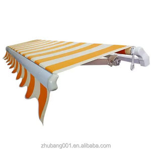 Auvent rétractable en alliage d'aluminium pour porte-fenêtre de patio, pare-soleil extérieur coupe-vent avec revêtement en PVC - Product Image 2