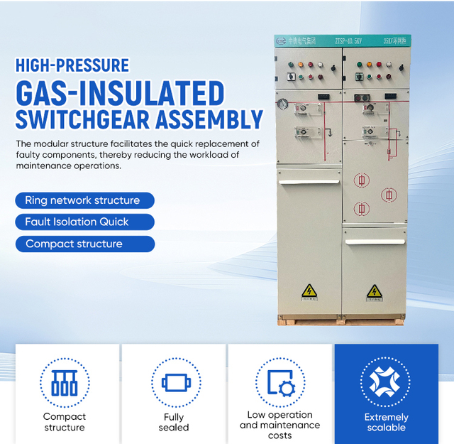 ISO Certified RMU Modular Substation Gas Insulated Underground Distribution 50Hz/60Hz Three 11KV Ring Main MV&HV Transformers
