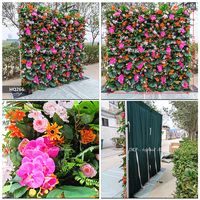 Mur floral de luxe en soie, roses et hortensias, style bohème rustique, orange brûlé, pour décoration de mariage d'automne et photographie événementielle