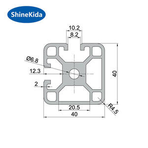 ขายส่งขนาดมาตรฐาน T สล็อต40X40โปรไฟล์การอัดขึ้นรูปอลูมิเนียมพร้อมช่อง T - Product Image 4