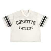 Boxy V-Ausschnitt Maßgeschneidertes Mesh-Trikot 240gsm 100% Polyester Baseball Football Softball Sportbekleidung Cropped Boxy T-Shirt