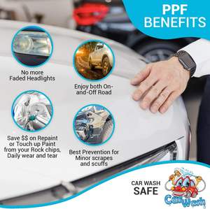 Film de protection de peinture automobile en TPU <span class=keywords><strong>blanc</strong></span> ou noir de 6,5 mil - Auto-réparateur, anti-rayures, blocage IR à 90%, protection UV à 99% - Product Image 4