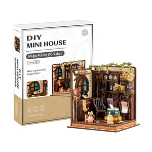 Mini puzzle 3D en bois fait main écologique, modèle à assembler soi-même, jouet décoratif, jouet éducatif, maison miniature - Product Image 6