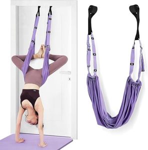 Hamaca de Yoga Elástica y Flexible Ajustable, Cuerda de Suspensión Multifuncional Personalizable para Yoga Aéreo con Anclaje - Product Image 1