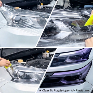 Película Protectora de TPU de 7.5mil de Blanco a Morado para Faros Delanteros de Coche, Tinte para Luces Traseras, Envoltura Autoadhesiva Autorreparable para Luces de Automóvil, Proveedor - Product Image 2