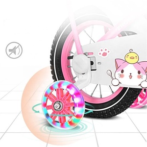 Bicyclette pour fille, vélo 18 <span class=keywords><strong>pouces</strong></span>, couleur rose, nouveau style, avec roues d'entraînement, bicyclette pour fille, - Product Image 5