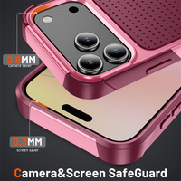 Coque de protection robuste antichoc et anti-chute pour iPhone 17 Pro Max 17 Air 16 15 14 13 12 11 – Housse arrière hybride TPU PC