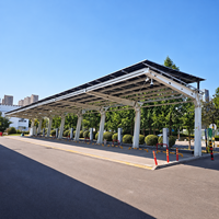 Système de montage photovoltaïque pour carport solaire, monté au sol, étanche, pour stationnement de voitures