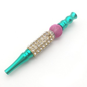 Embouts de bouche en métal pour narguilé de luxe Diamond Bling Shisha Accessoires pour fumeurs avec un design élégant pour femmes et des techniques de laque - Product Image 3