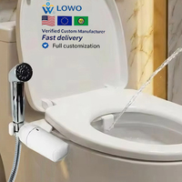 Ensemble de bidet portatif Shattaf, pistolet pulvérisateur non électrique, finition chromée, pression réglable, marque privée, vente en gros, OEM, GCC, hôtel