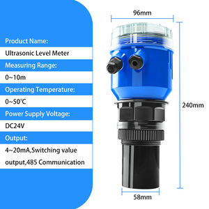 Transducteur de niveau à ultrasons Walta - Capteur de niveau de liquide sans contact pour lacs, réservoirs, canaux ouverts, sortie 4-20 mA à deux fils, ABS - Product Image 2