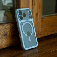 Étui de protection antichoc en TPU+PC avec cadre magnétique coloré transparent AI Smart Button N52 pour iPhone 18 Pro Max