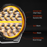SR7 Spot Off Road Led Işık 12V 24V Dinamik Başlangıçlı Beyaz DRL Kehribar 4X4 Spot Işıklar Bakkie LED 7 İnç Spot Işık Toyota Hilux için