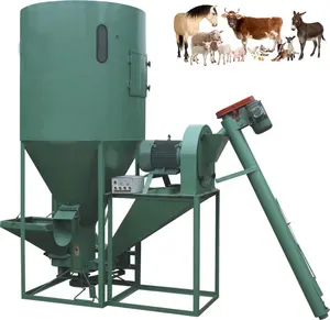 Vertical Cattle Feed Mixer with Crusher Chicken Feed Hammer Mill and Mixer